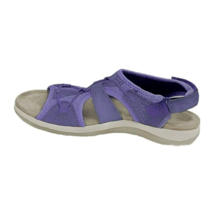 Sandales femme ajustables par velcro. Modèle orthopédique et confortable, pour pieds sensibles.