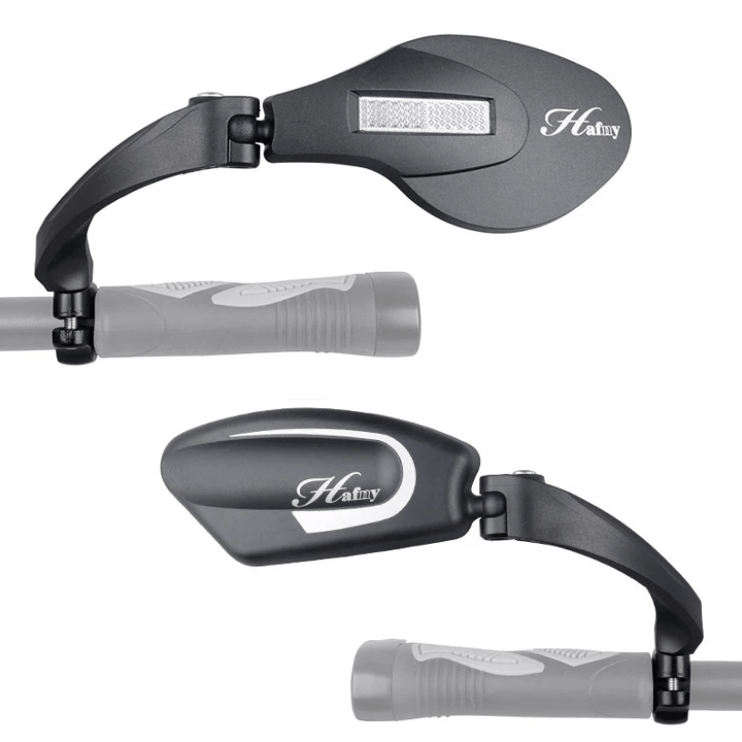 Miroir vélo grand angle pour visibilité arrière maximale et sécurité à vélo.