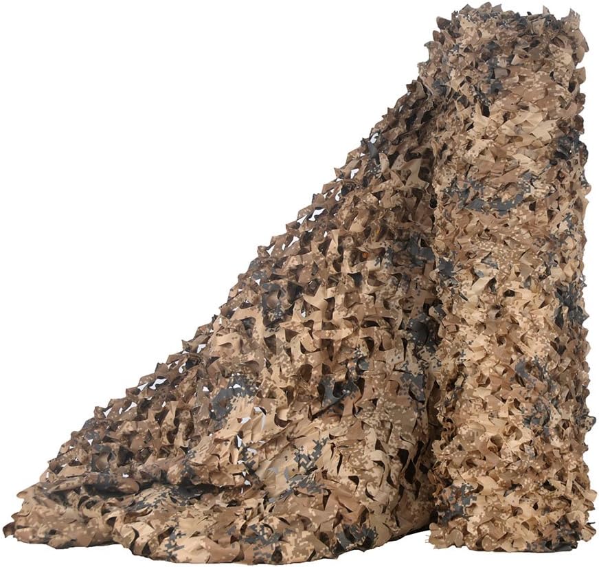 Filet de camouflage robuste pour extérieur, protection UV, discrétion & ombre. Idéal jardin/camping.