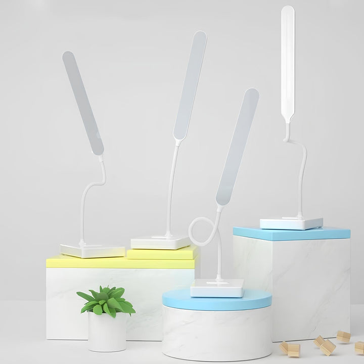 Éclairage LED de bureau flexible, dimmable, idéal pour la décoration et le travail.