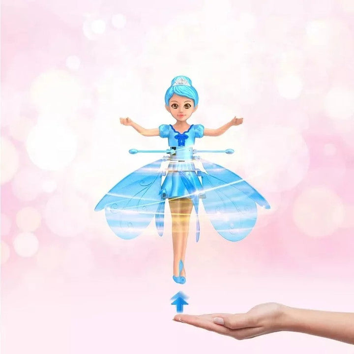 Poupée volante lumineuse avec contrôle gestuel, offrant une expérience de jeu magique aux enfants.