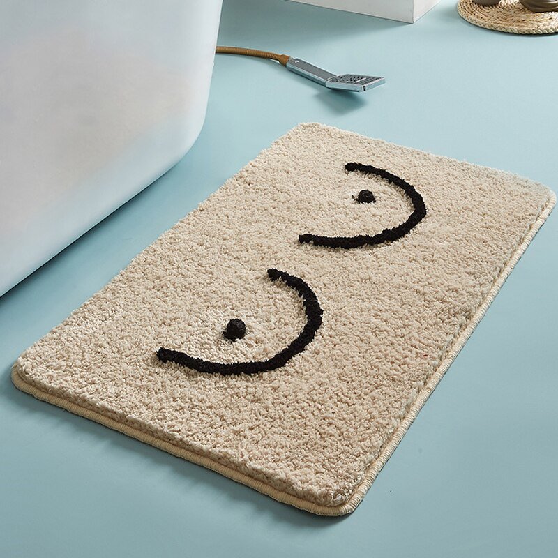 Tapis de bain en microfibre douce, design élégant pour une décoration de salle de bain chic et fonctionnelle.