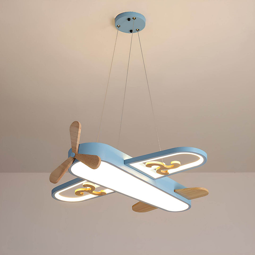 Plafonnier LED avion enfant acrylique, éclairage dimmable, idéal pour chambre créative.
