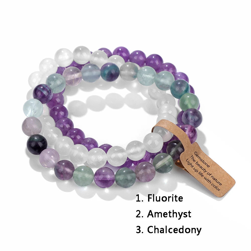 Détail du bracelet opale et quartz rose, pierres naturelles, un bijou de lithothérapie.