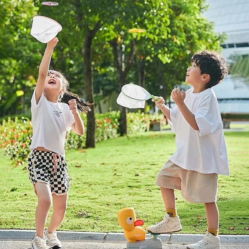 Jeu de frisbee pour enfants, améliore la motricité et la coordination, sans piles, amusement garanti.