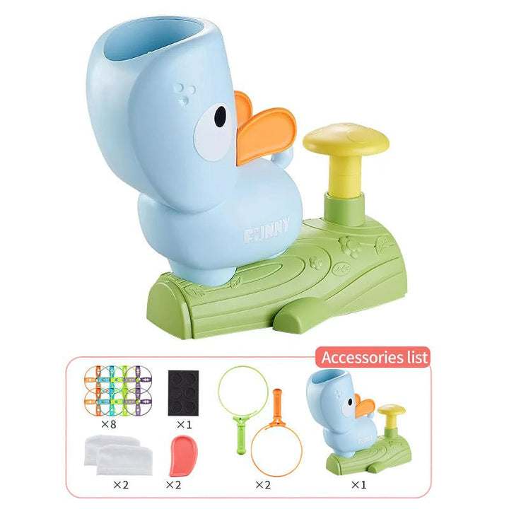 Ensemble lanceur et disques frisbee pour enfants, jeu sportif amusant pour intérieur et extérieur.