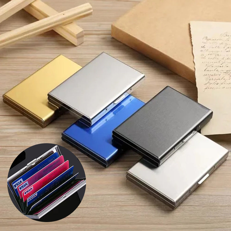 Porte-cartes RFID, protection contre la démagnétisation et le vol, ultra-fin et compact.