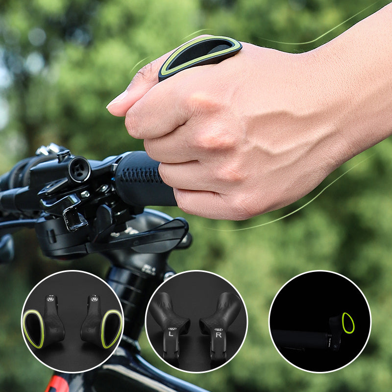 Nouvelle génération de poignées vélo ergonomiques noires, solution anti-douleur pour le cyclisme urbain et sportif.