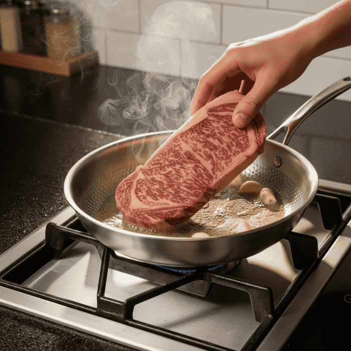 Poêle de qualité supérieure TITAN-PREMIUM en titane, parfaite pour une gastronomie exigeante et une cuisson saine.