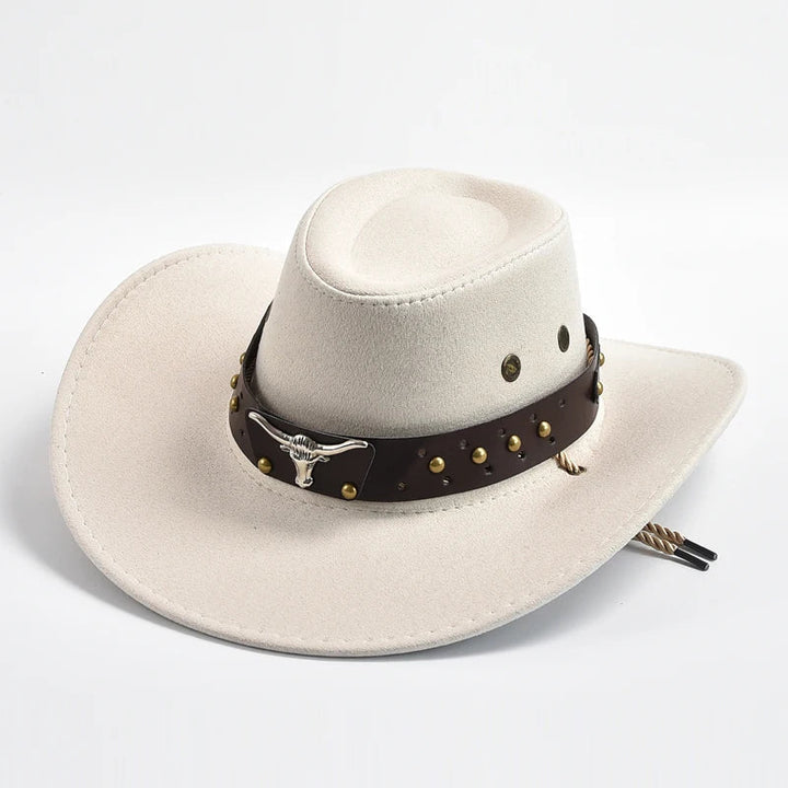 Accessoire d'été: chapeau de cow-boy western unisexe idéal pour festival, aventure et activités extérieures.