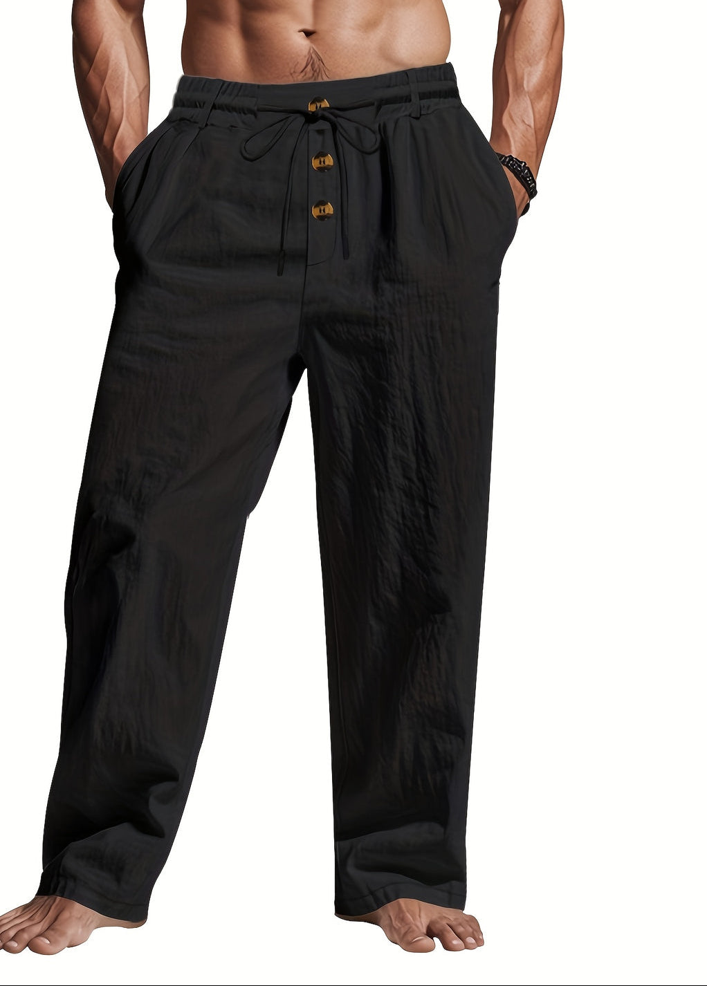 Short homme casual estival, parfait pour l'été. Léger et confortable avec taille élastique pour un look décontracté.