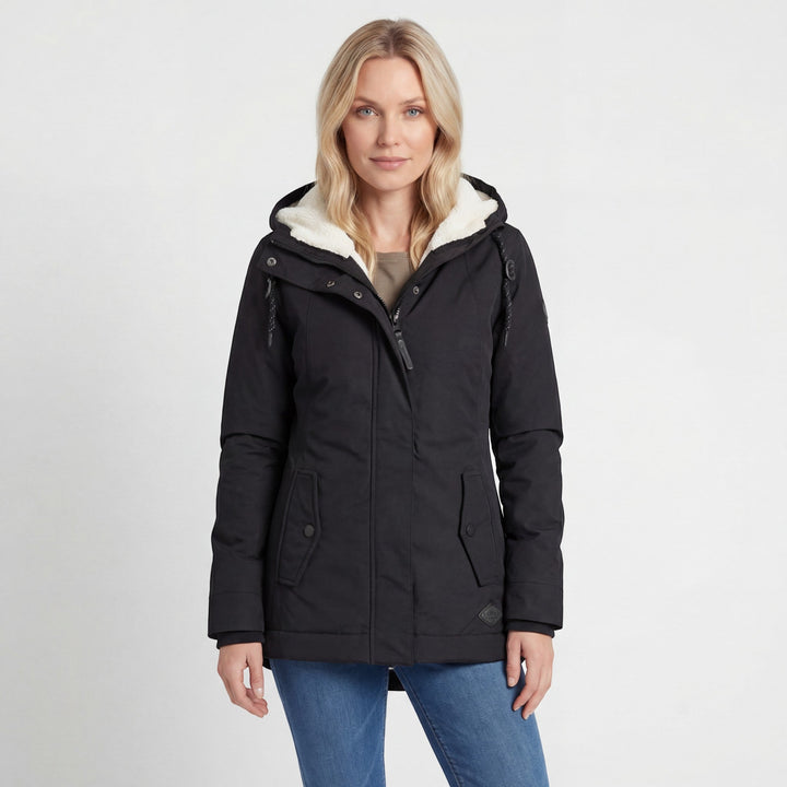 Manteau matelassé femme imperméable à capuche, idéal pour l'hiver. Chaud, confortable et élégant.