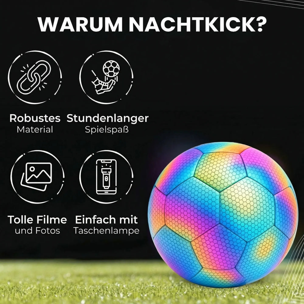 Football extérieur phosphorescent, idéal pour les entraînements et matchs de nuit pour adultes.