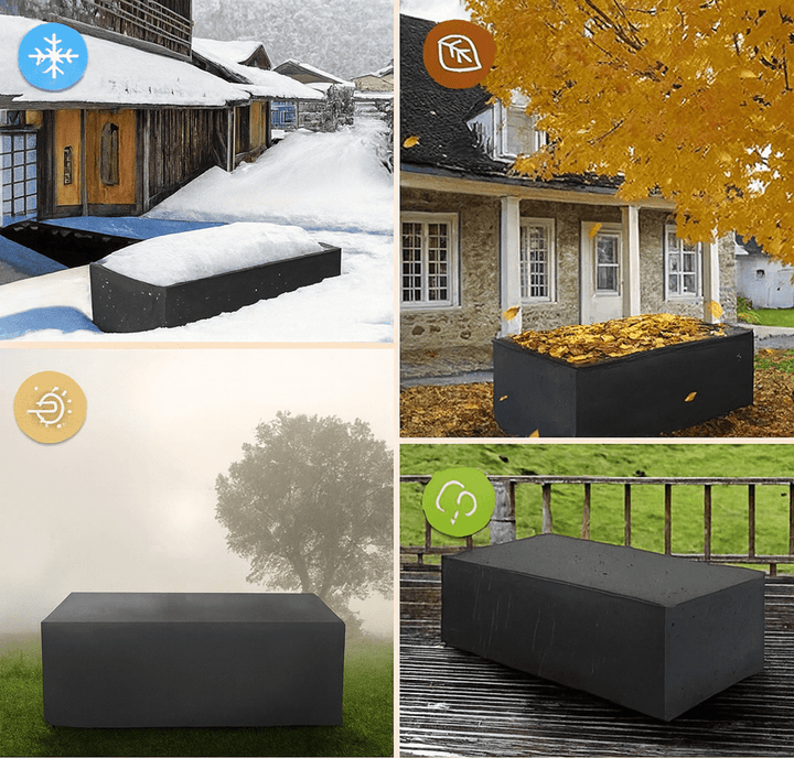Housse imperméable pour salon de jardin, prolonge la durée de vie de vos meubles, protection extérieure.