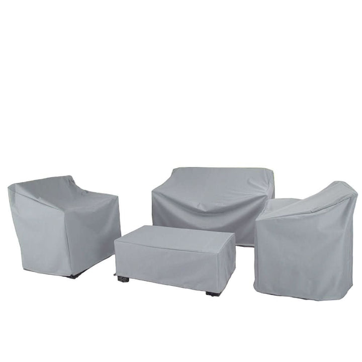 Housse de jardin en polyester étanche anti-UV pour table/chaises, protection hivernale durable.