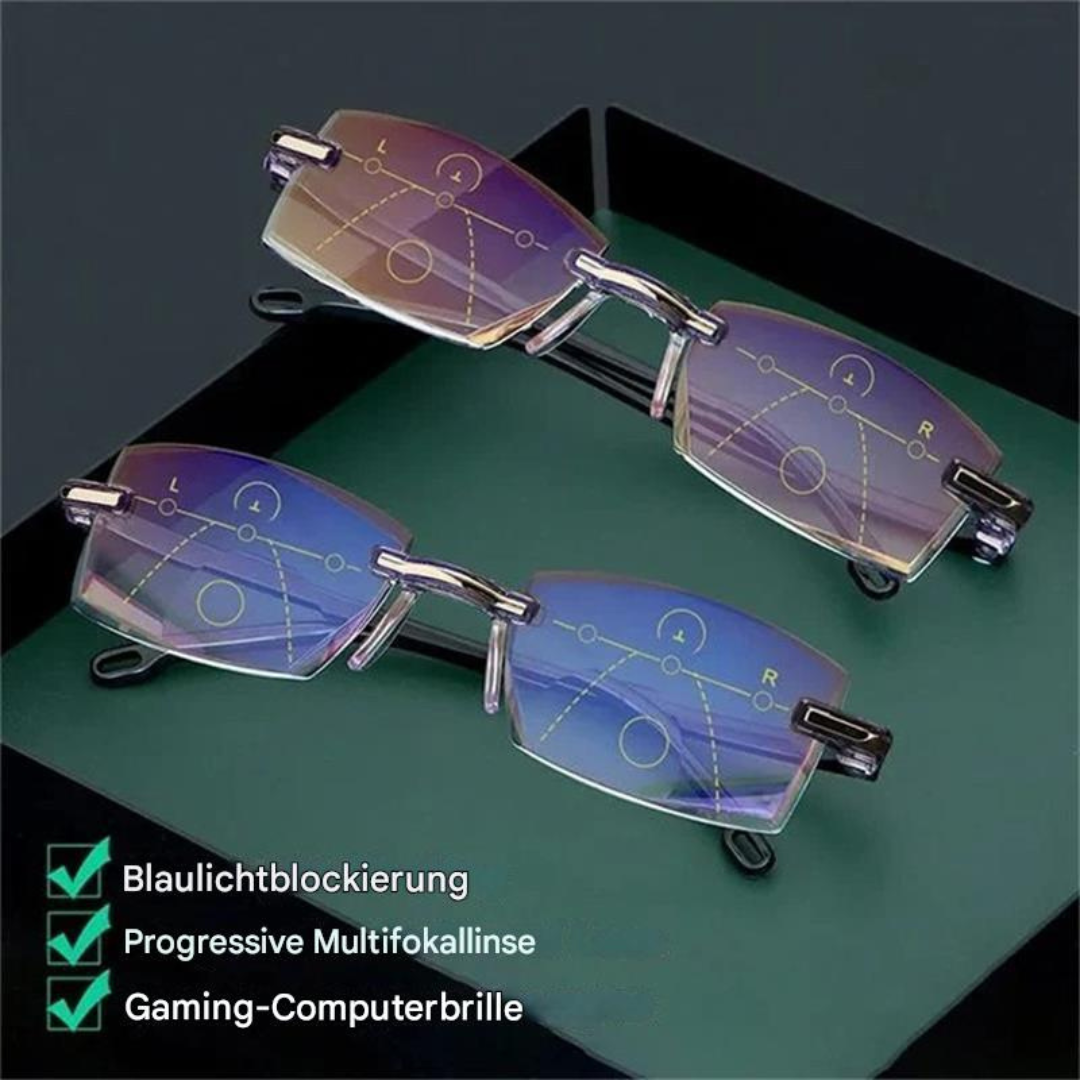 Lunettes de lecture unisexe multifocales pour réduire la fatigue visuelle. Protection contre la lumière bleue.