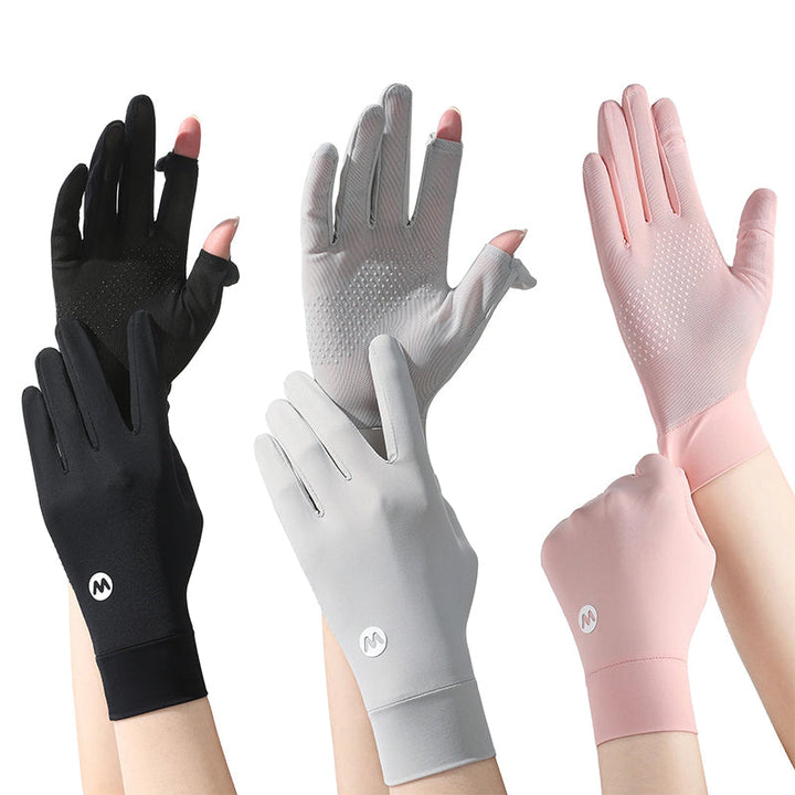 Gants femme anti-UV pour sport, jardinage ou conduite. Protection UPF50+ des mains contre le soleil.