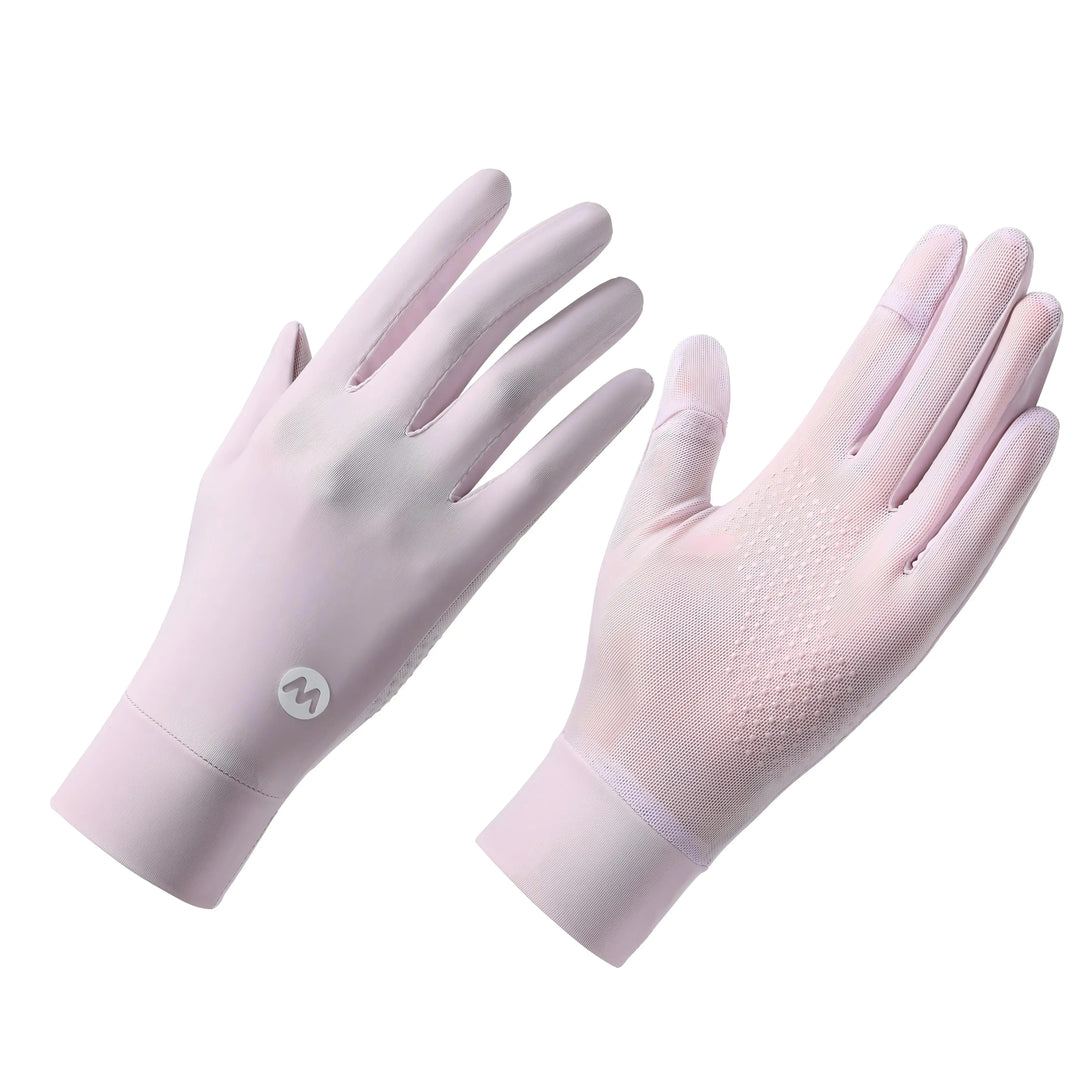 Gants anti-UV femme offrant une protection UPF50+ complète pour les mains exposées au soleil estival.