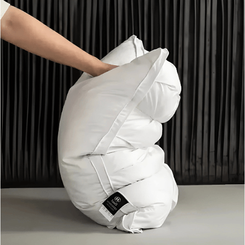 Duvet d'oie premium Aurélie: oreiller luxe pour repos et relaxation, favorise un sommeil paisible et doux.