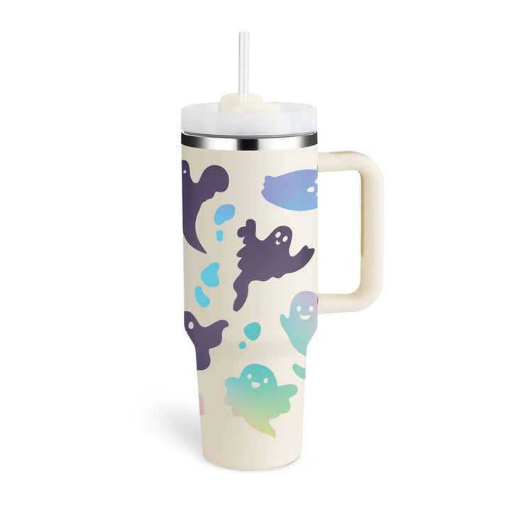 Mug isotherme avec poignée robuste, idéal pour les randonnées et l'hydratation constante.