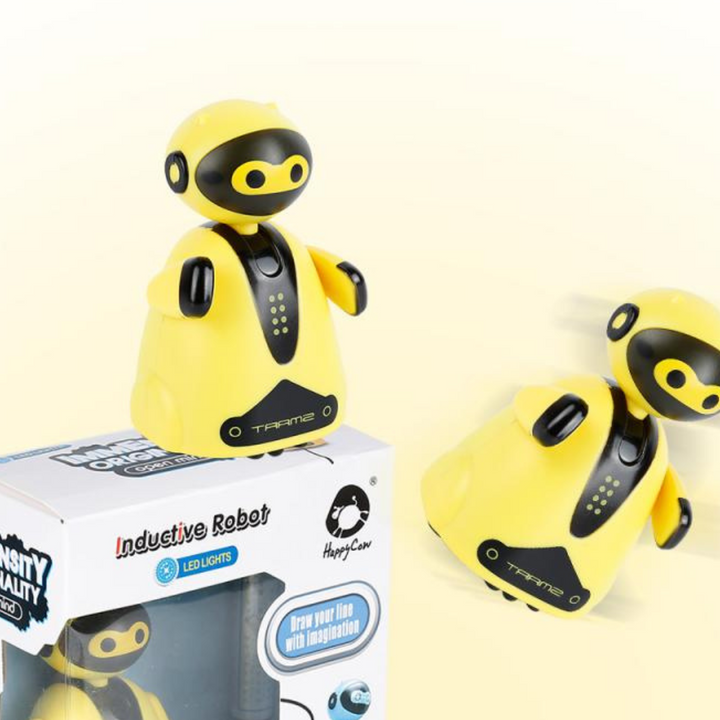 Robot ludique pour enfants, apprenant à suivre des chemins de dessin. Cadeau éducatif parfait.