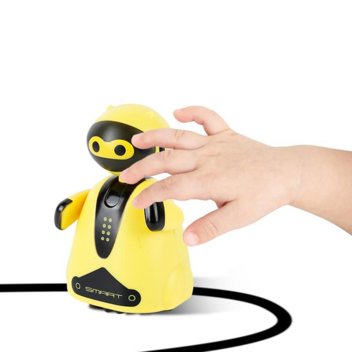 Jouet robot innovant qui suit les lignes dessinées, idéal pour l'apprentissage et le divertissement des enfants.