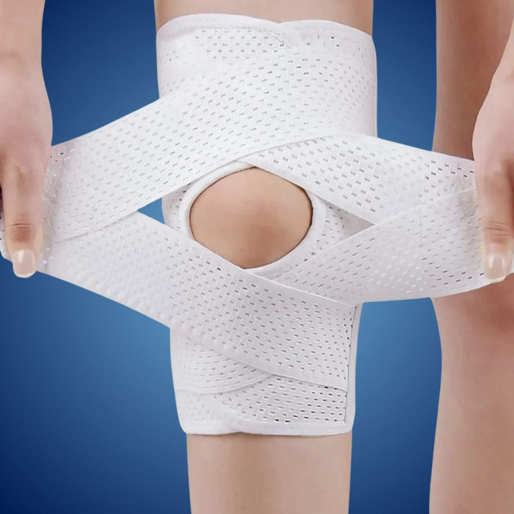 Genouillère de protection genou pour sport, course, gym. Soutien respirant unisexe pour performance accrue.