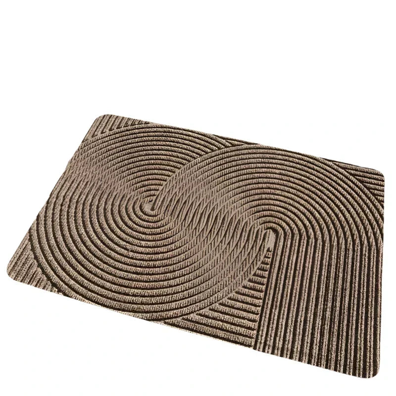 Tapis de porte géométrique moderne pour une entrée propre et stylée. Durable, idéal intérieur et extérieur.