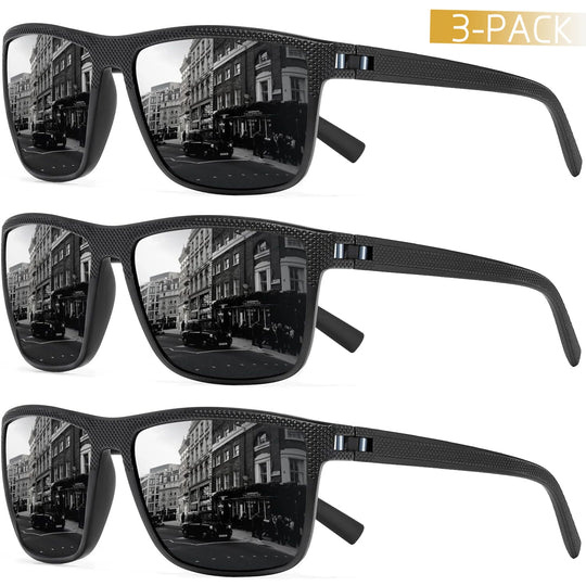 Pack 3 lunettes de soleil polarisées femmes. Confort et élégance pour l'été, protection UV essentielle.