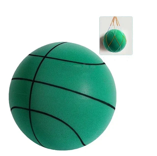 Ballon de basketball en mousse de qualité, silencieux pour entraînement intérieur et jeu discret.