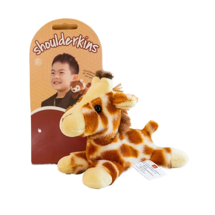 Peluche animale à poser sur l'épaule, système magnétique discret, décoration fantaisie pour chambre.