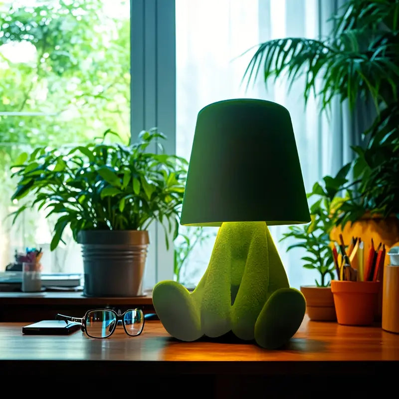 Éclairage intérieur: lampe de table moderne pour enfants, veilleuse colorée créant une ambiance chaleureuse.