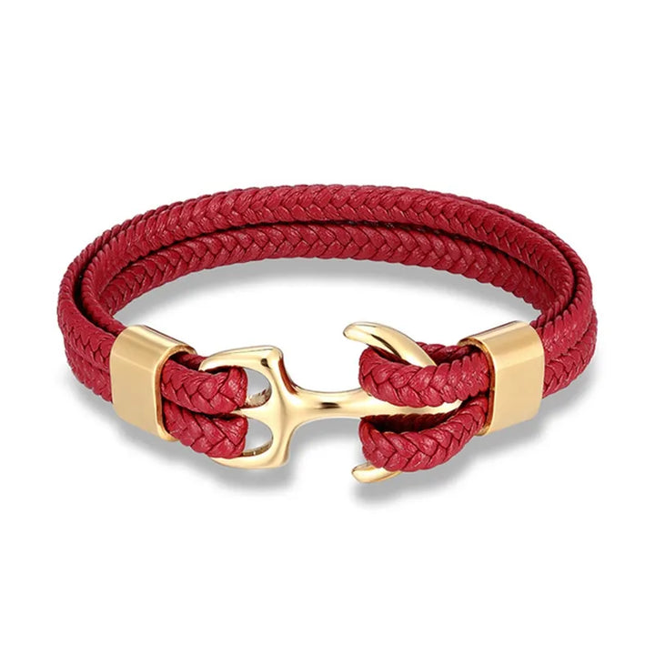Bracelet nautique unisexe ajustable, avec ancre emblématique, idéal pour toutes les saisons et tous les styles.