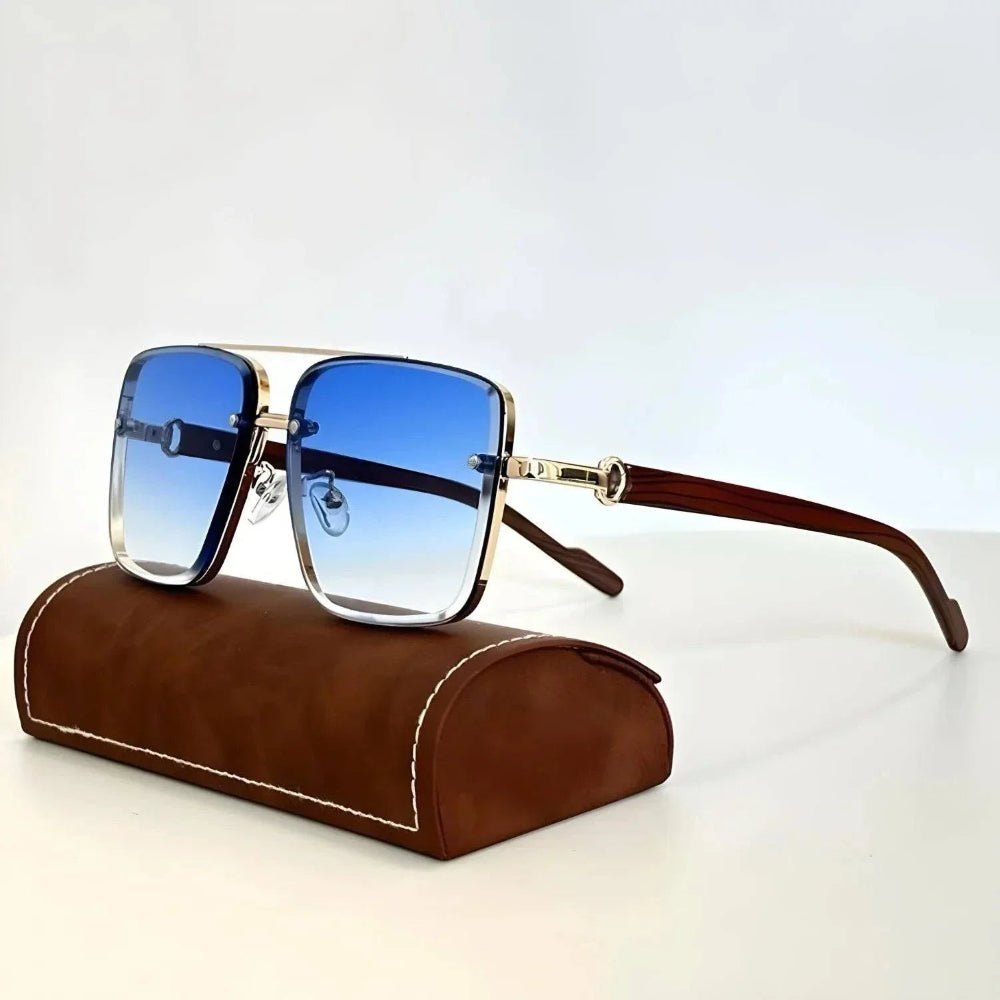 Protection UV400 et style avec ces lunettes de soleil polarisées en bois naturel, design vintage.