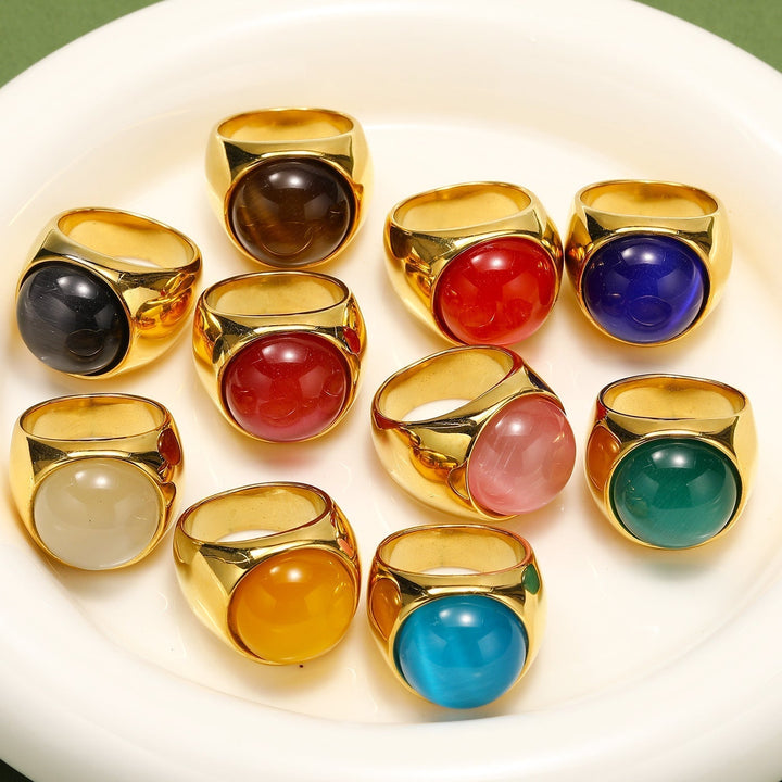 Bijoux femme, bague avec pierre Oeil de Tigre, élégante et brillante, cadeau parfait pour la Saint-Valentin.