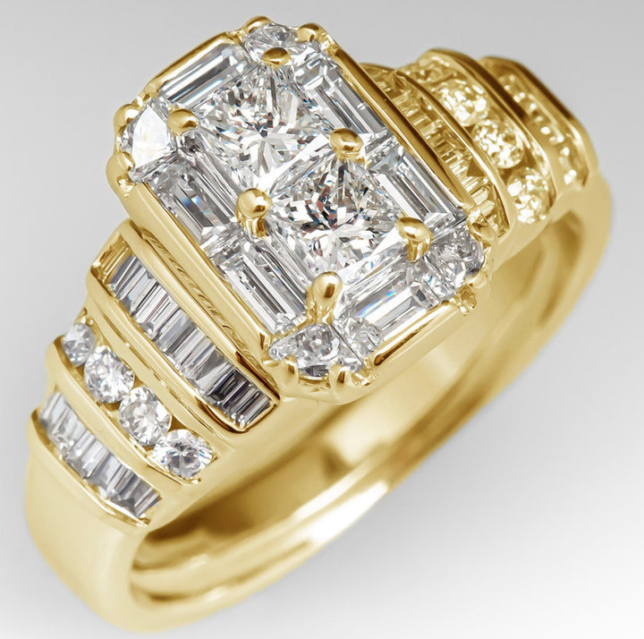 Bague femme antique en acier inoxydable, élégante avec zircons brillants, style vintage doré.