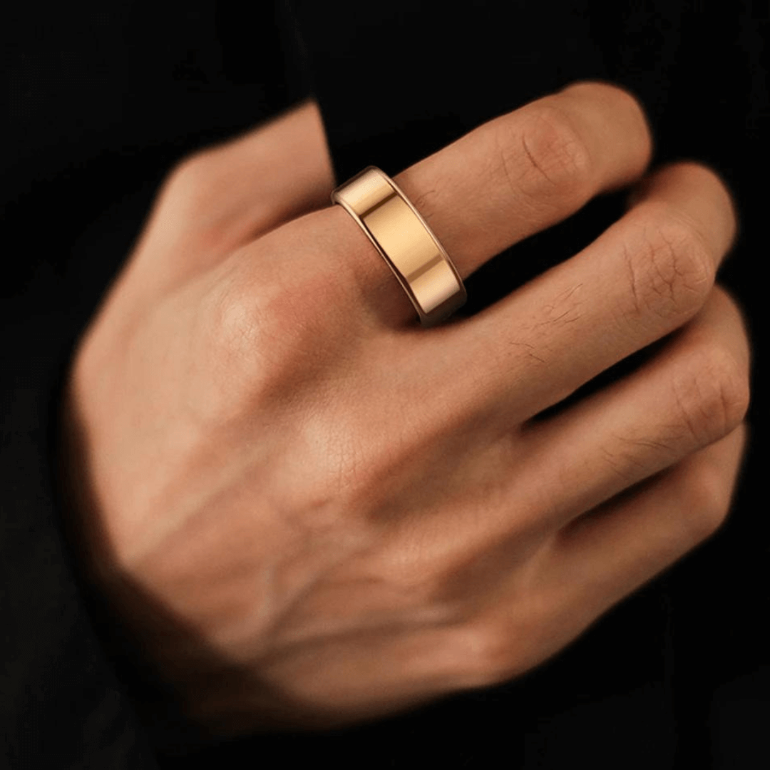 Anneau de bien-être VitaRing en titane, suivi de santé connecté et élégant, bague mixte pour fitness.