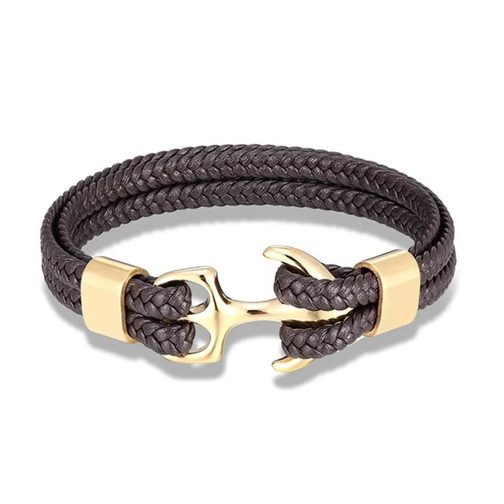 Bracelet ancre marine unisexe, accessoire de mode nautique pour poignet, style élégant et polyvalent.