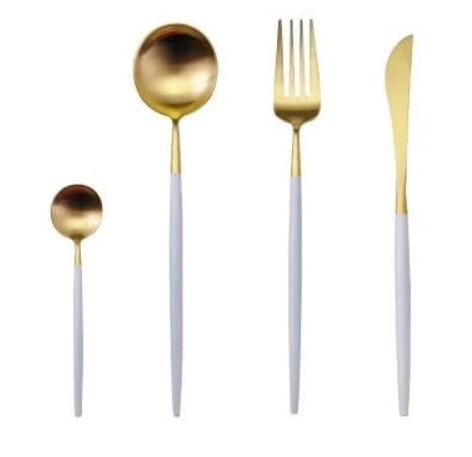 Set de couverts de dîner 24 pcs, en acier inoxydable, pour 6 personnes.