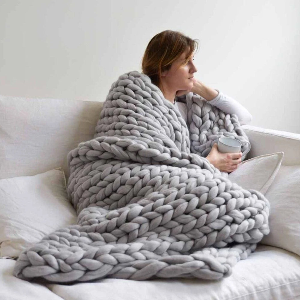 Laine douce 1000g pour tricot, transformez-la en un plaid ou coussin fait main pour votre décor.