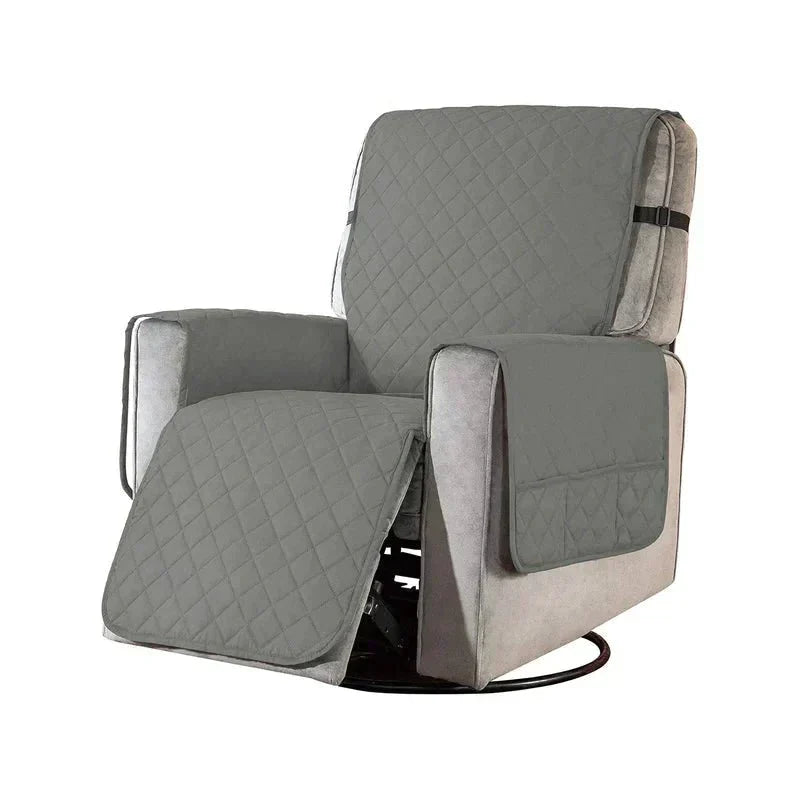Housse de protection pour fauteuil en tissu extensible vert sapin, résistant aux animaux.