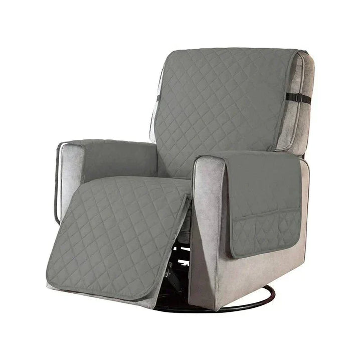 Housse de protection pour fauteuil en tissu extensible vert sapin, résistant aux animaux.