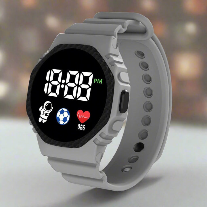 Montre enfant digitale LED imperméable et robuste, parfaite pour les aventures quotidiennes des juniors, garçons/filles.