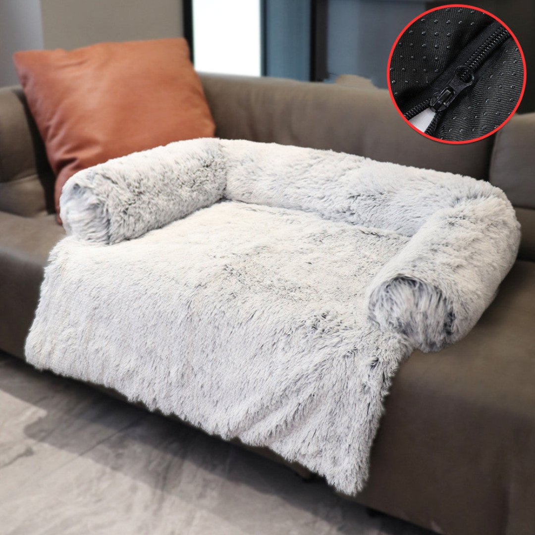 Lit pour chien de luxe avec revêtement doux, idéal pour le repos et la relaxation des animaux de compagnie.