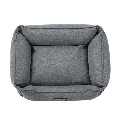 Lit orthopédique en tissu doux pour chien, avec mousse mémoire pour un confort douillet et un soutien articulaire.