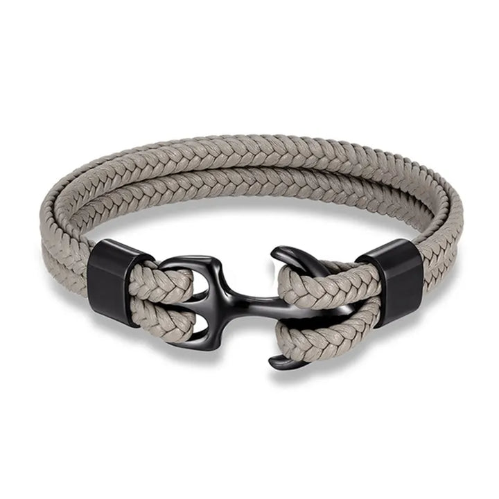 Élégant bracelet unisexe à l'ancre marine, un bijou de poignet inspiré du monde nautique, parfait pour cadeau.