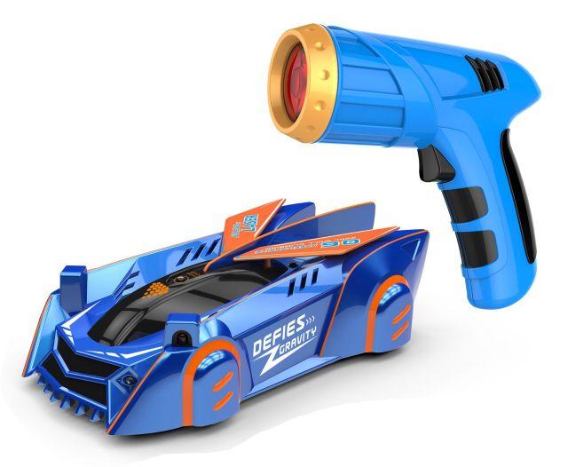 Kit complet jouet voiture télécommandée laser anti-gravité et sa télécommande, prêt à l'emploi.