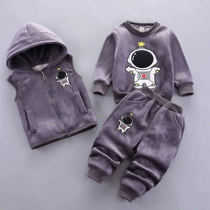 Ensemble bébé fille coton 3 pièces avec motif chat, douillet et stylé.