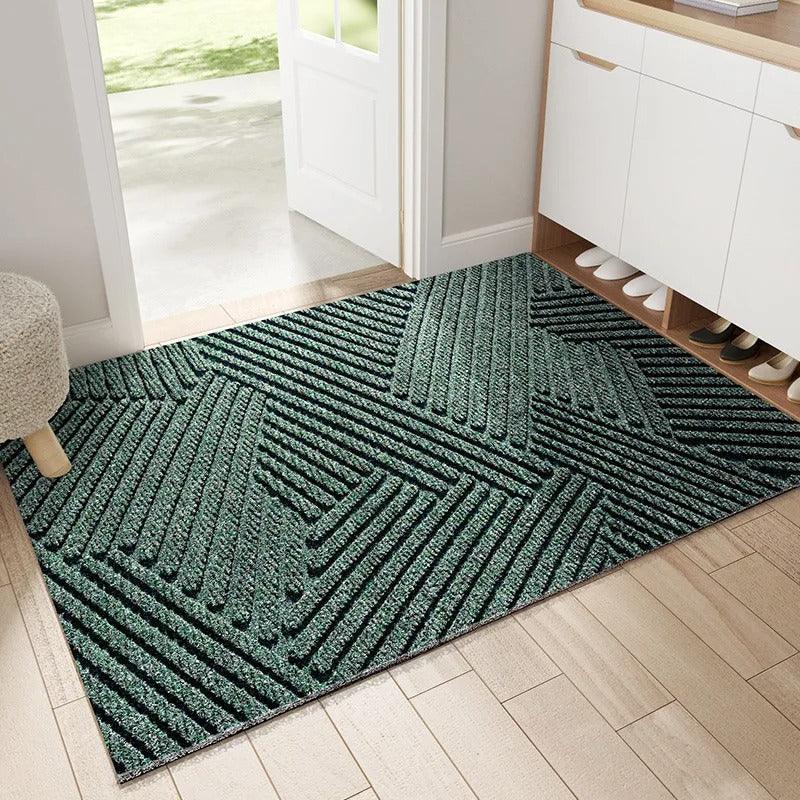 Tapis de porte robuste antidérapant, idéal intérieur/extérieur pour propreté et protection du sol de votre maison.