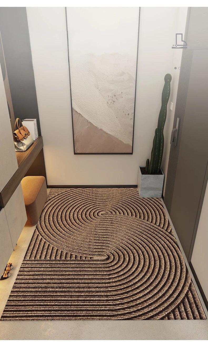 Tapis de porte antidérapant, résistant à l'humidité pour extérieur pluvieux, assure une sécurité optimale.